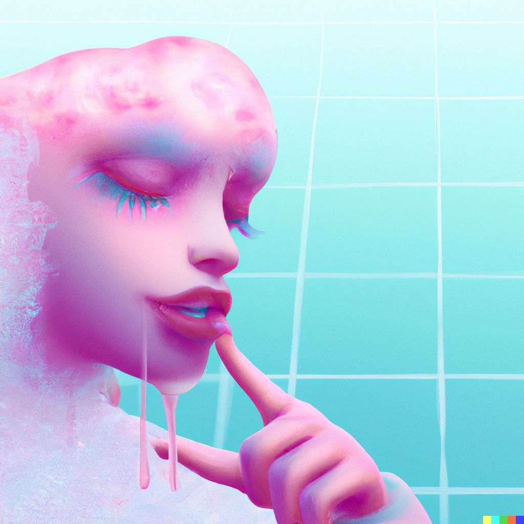 a representation of anxiety, 3D digital painting, soft gradients, bright colors